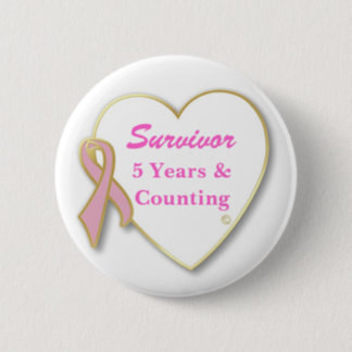 Breast Cancer Survivor-- Years & Counting Pinback Button