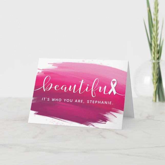 Breast Cancer Survivor You are Beautiful Card (Front)