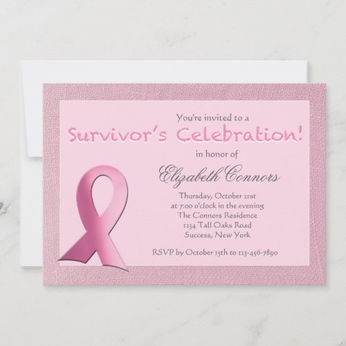 Breast Cancer Survivors Celebration Invitation