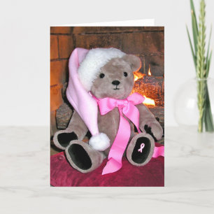 Breast Cancer Teddy Bear Greeting Card