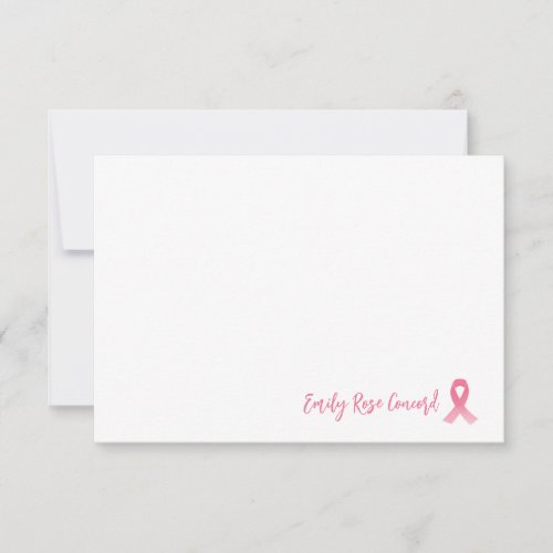 Breast cancer thank you cards Pink Ribbon