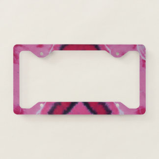 Breast Cancer Tie Dye License Plate Frame