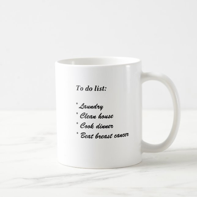 Breast cancer to-do mug (Right)