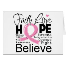 Breast Cancer Typographic Faith Love Hope