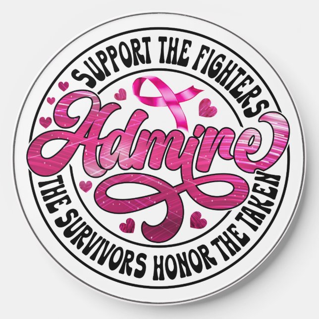 Breast Cancer Uplifting Wireless Charger (Front)
