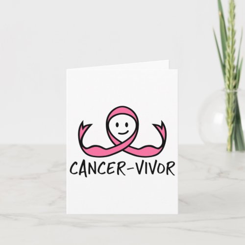 Breast Cancer_vivor Survivor Gift Pink Ribbon Awar Card