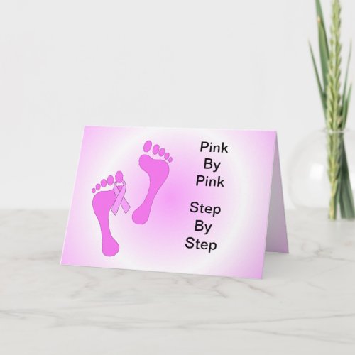 Breast Cancer Walking Together Greeting Card Card