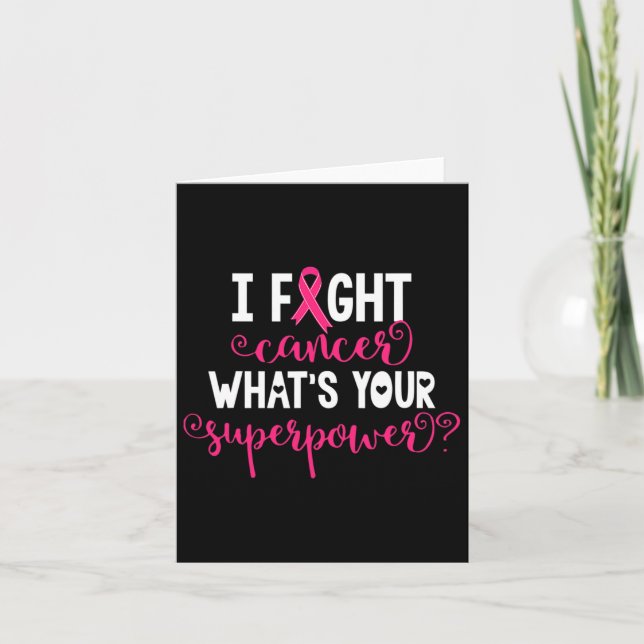 Breast Cancer Warrior Awareness Support Believe Su Card (Front)