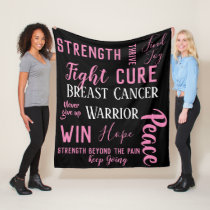 Breast Cancer Warrior blanket
