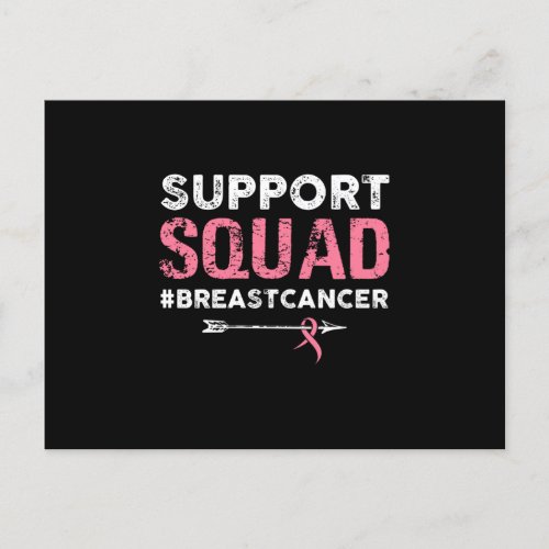 Breast Cancer Warrior Breast Cancer Awareness Announcement Postcard