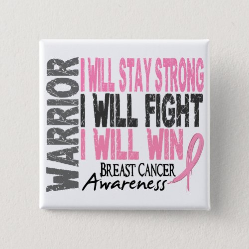 Breast Cancer Warrior Button