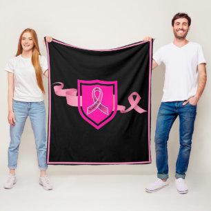 Breast Cancer Warrior Fleece Blanket