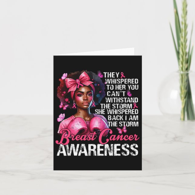 Breast Cancer Warrior I'm The Storm Strong Women P Card (Front)