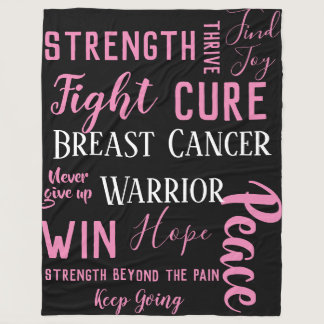 Breast Cancer Warrior (large) blanket