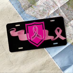 Breast Cancer Warrior License Plate