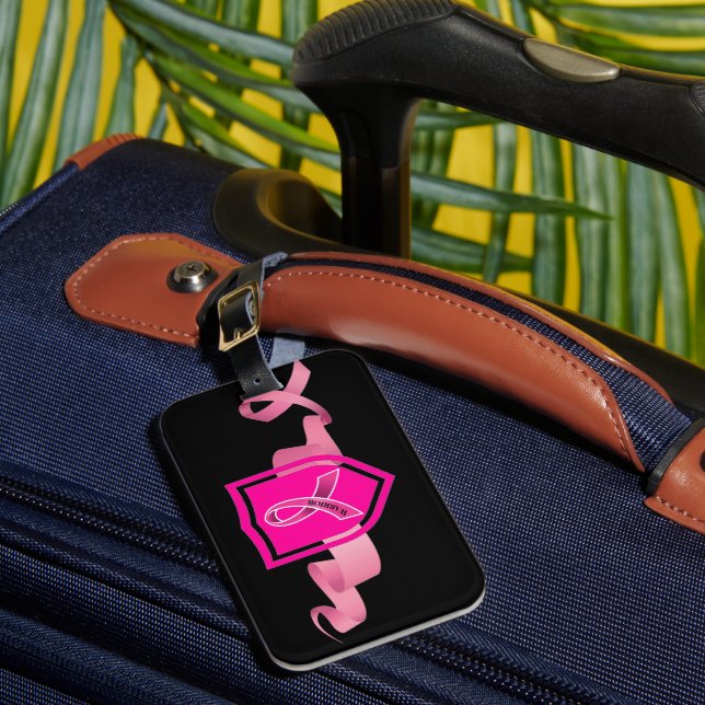 Breast Cancer Warrior  Luggage Tag (Front Insitu 1)