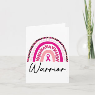 Breast Cancer Warrior Pink Breast Cancer Awareness Card