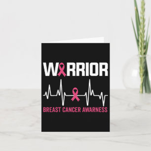 Breast Cancer Warrior Pink Ribbon Awarness  Card