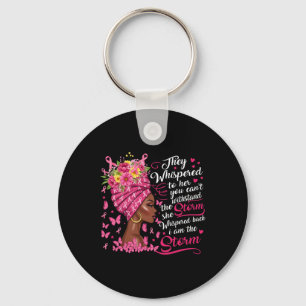 Breast Cancer Warrior Pink Ribbon I'm The Storm Bl Keychain