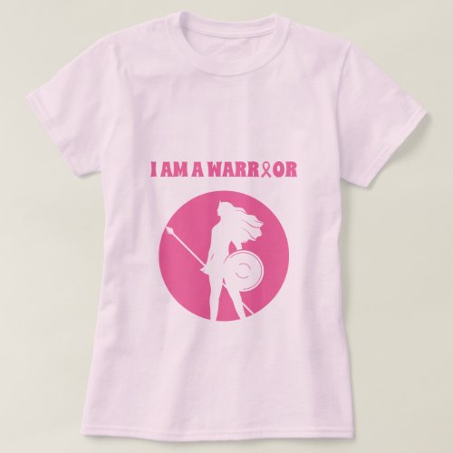 Breast Cancer Warrior Pink Ribbon Woman T_Shirt 