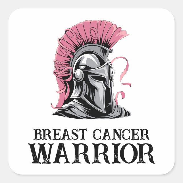 Breast Cancer Warrior Square Sticker (Front)