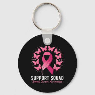 Breast Cancer Warrior Support Squad Breast Cancer Keychain