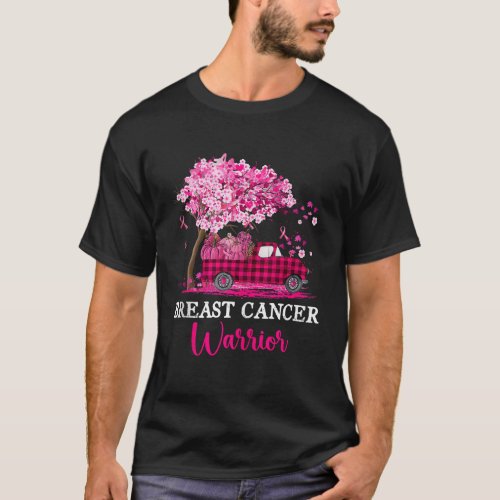 Breast Cancer Warrior Wear Pink Truck Pumpkin Autu T_Shirt