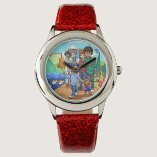 Breast Cancer Watch for Kids Red Glitter