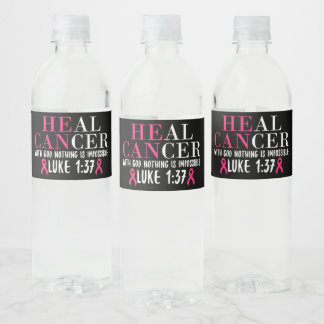 Breast Cancer  Water Bottle Label