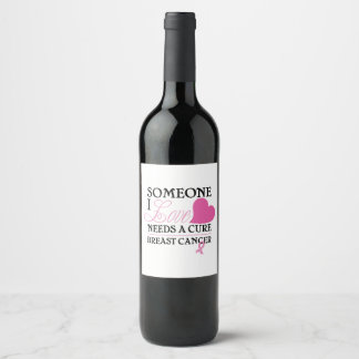 Breast Cancer Wine Label