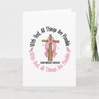 Breast Cancer WITH GOD CROSS 1 Card
