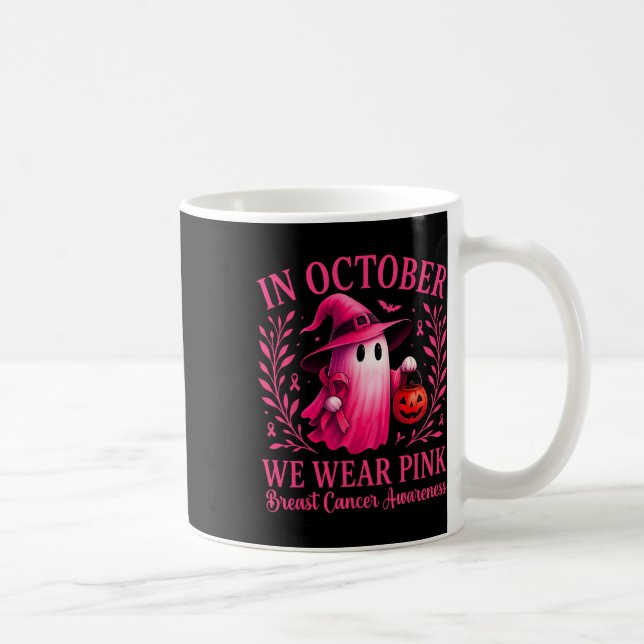 Breast Cancer Women Halloween In October We Wear P Coffee Mug (Right)