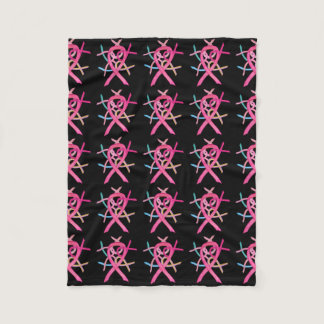 Breast Cancers Awareness Ribbons Fleece Blankets