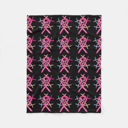 Breast Cancers Awareness Ribbons Fleece Blankets