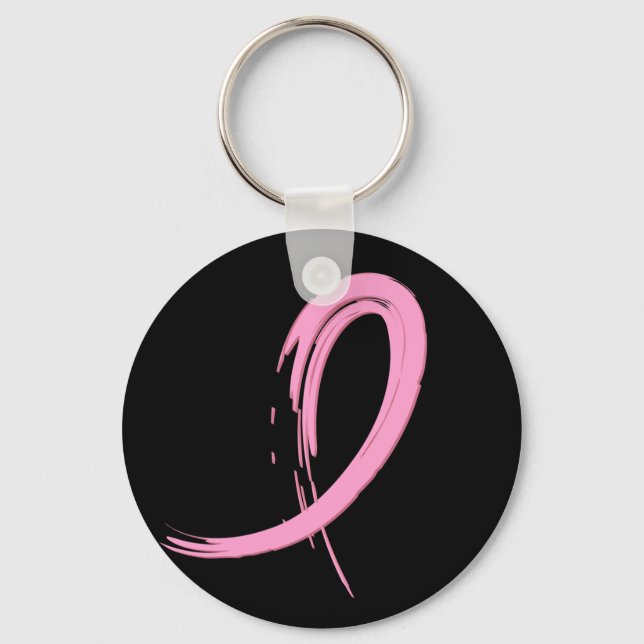 Breast Cancer's Pink Ribbon A4 Keychain (Front)