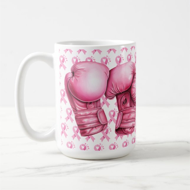BREAST CANCERSUPPORT & AWARENESS COFFEE MUG (Left)
