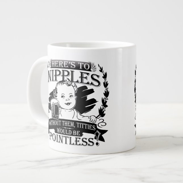 Breast Feeding Humor Large Coffee Mug (Front Left)