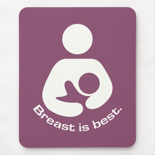 Breast Is Best Icon - Mauve Mouse Pad (Front)