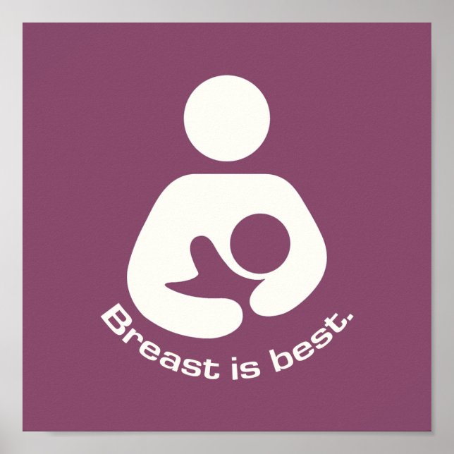 Breast Is Best Icon - Mauve Poster (Front)