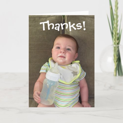 Breast Milk Thank You Card  Funny Baby Cards