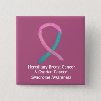 Breast & Ovarian Cancer Syndrome Awareness Pins