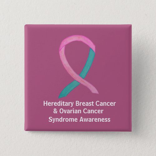 Breast  Ovarian Cancer Syndrome Awareness Pins