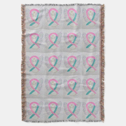 Breast  Ovarian Cancer Syndrome Ribbon Blanket