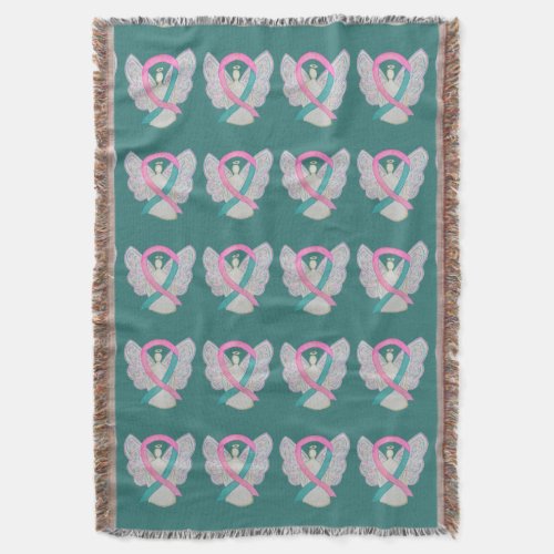 Breast  Ovarian Cancer Syndrome Ribbon Blankets