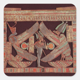 Breast plate depicting Osiris, god of Square Sticker
