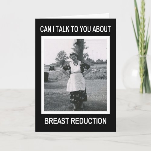 Breast Reduction Get Well Card