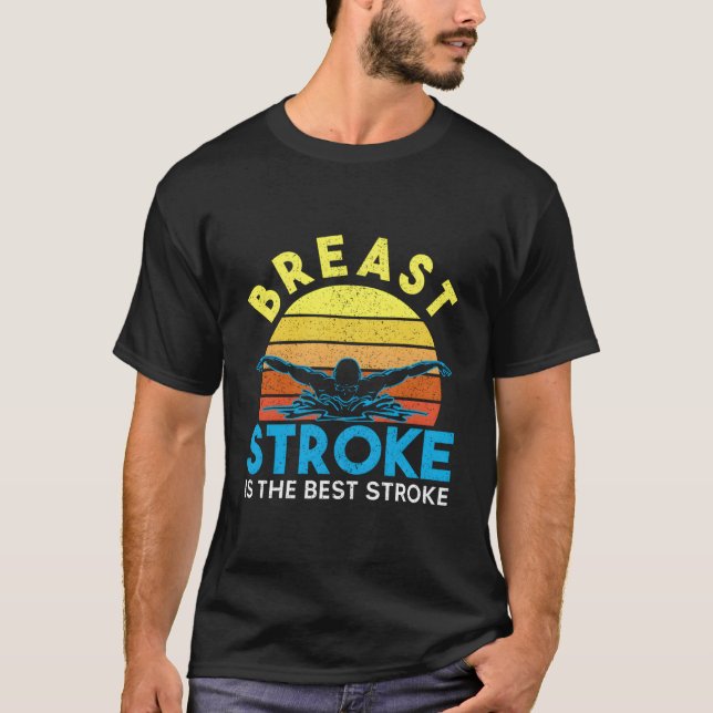 Breast Stroke Swimmer By Awesome Swim T-Shirt (Front)