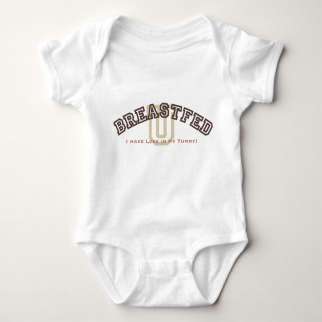 Breastfed University Baby Bodysuit (Front)