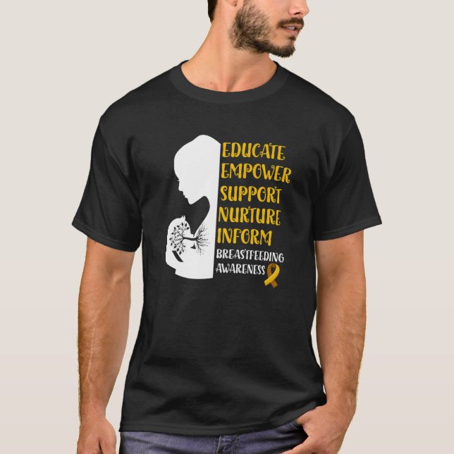 Breastfeeding Awareness Family Usa Breast Milk Lac T-Shirt (Front)