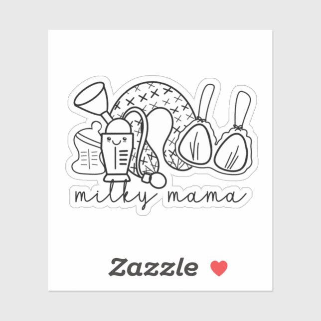 Breastfeeding Awareness Milky Mama Sticker (Sheet)